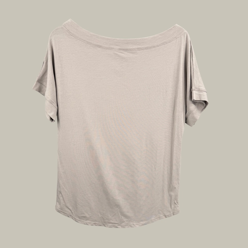 Universal Standard Dolci Top Ash Gray Size 4XS / 0 Oversized Off Shoulder New